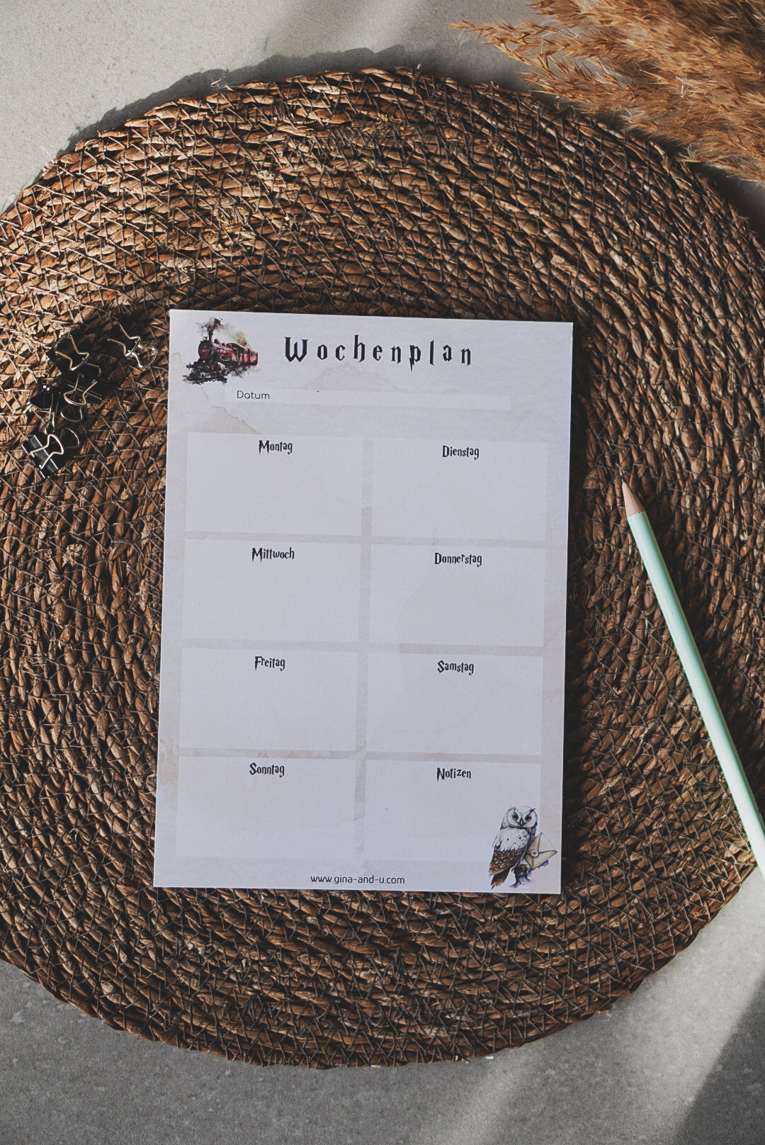 Wochenplan magisch DIN A5 Block